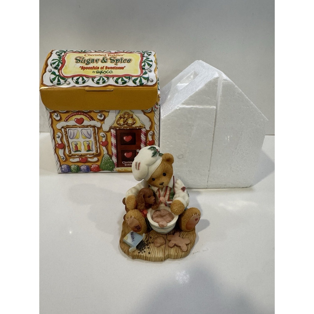 Cherished Teddies Sugar & Spice Spoonful of Sweetness Wayne Bear 1998 W Box